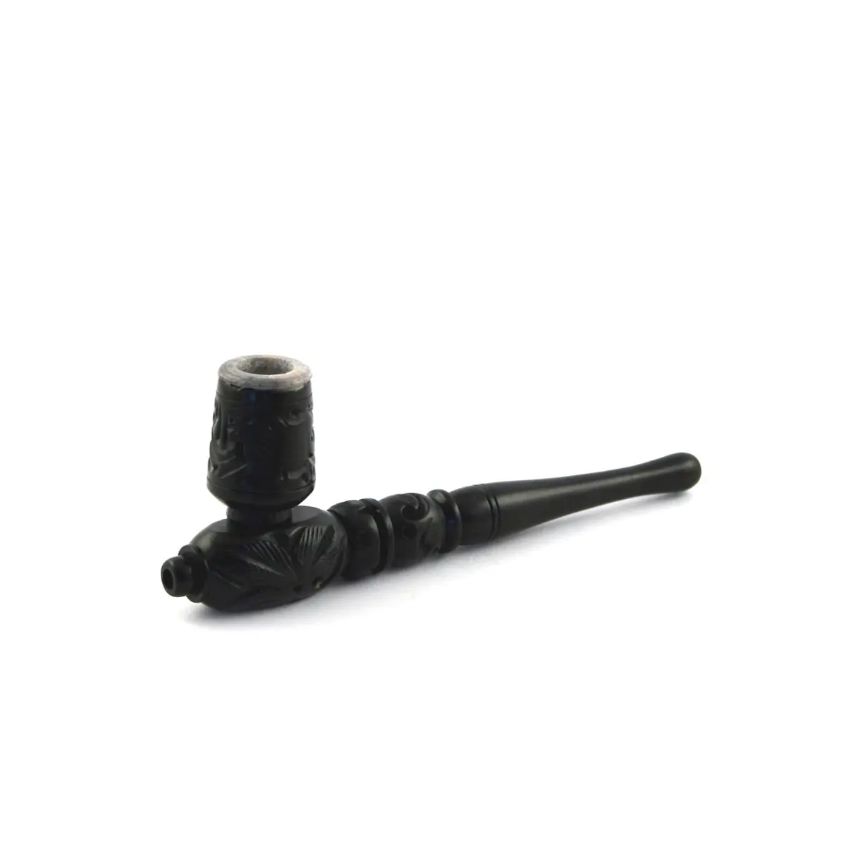 Solid wooden Pipe with soapstone screen