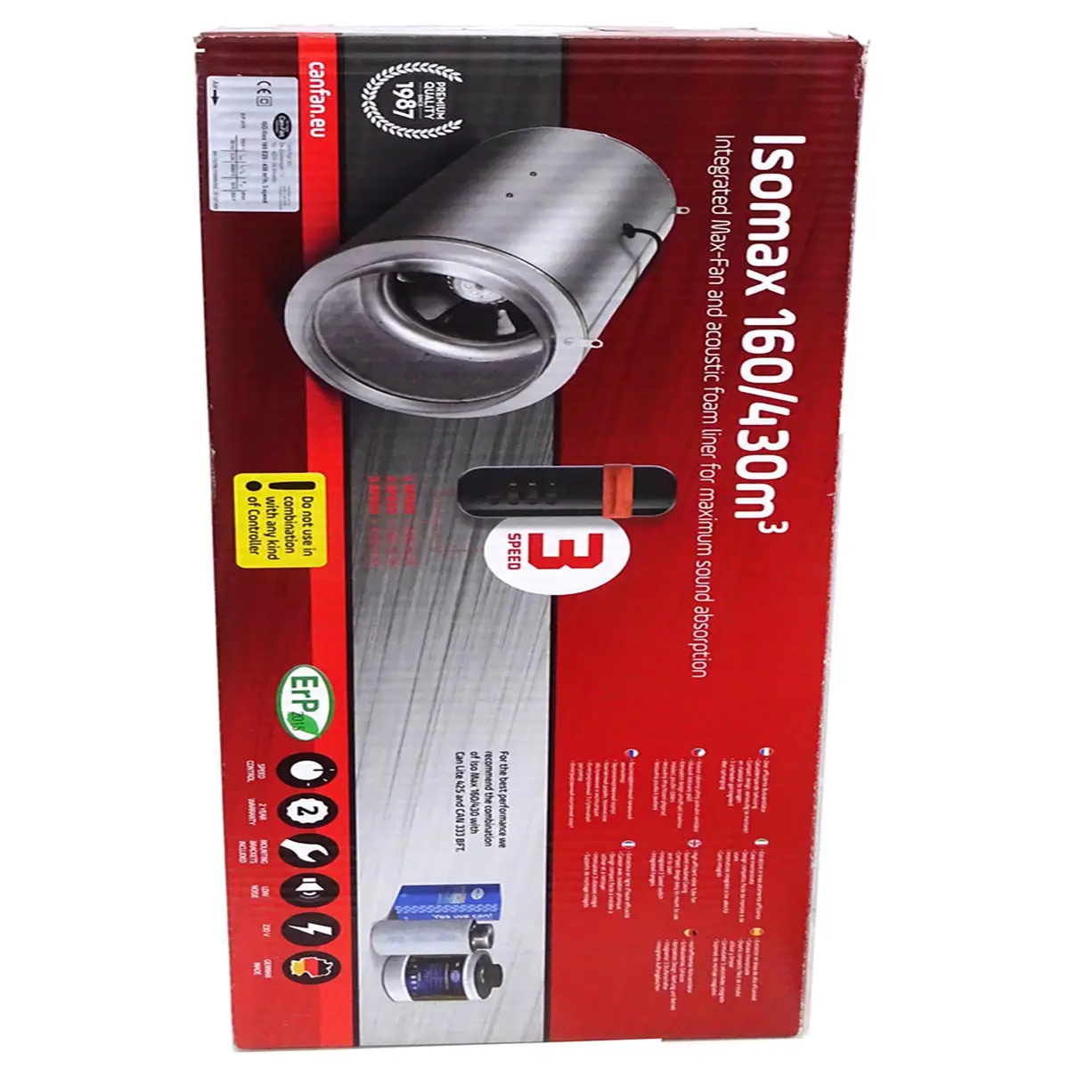 CAN Fan Iso-Max 3-Speed 430m³/h