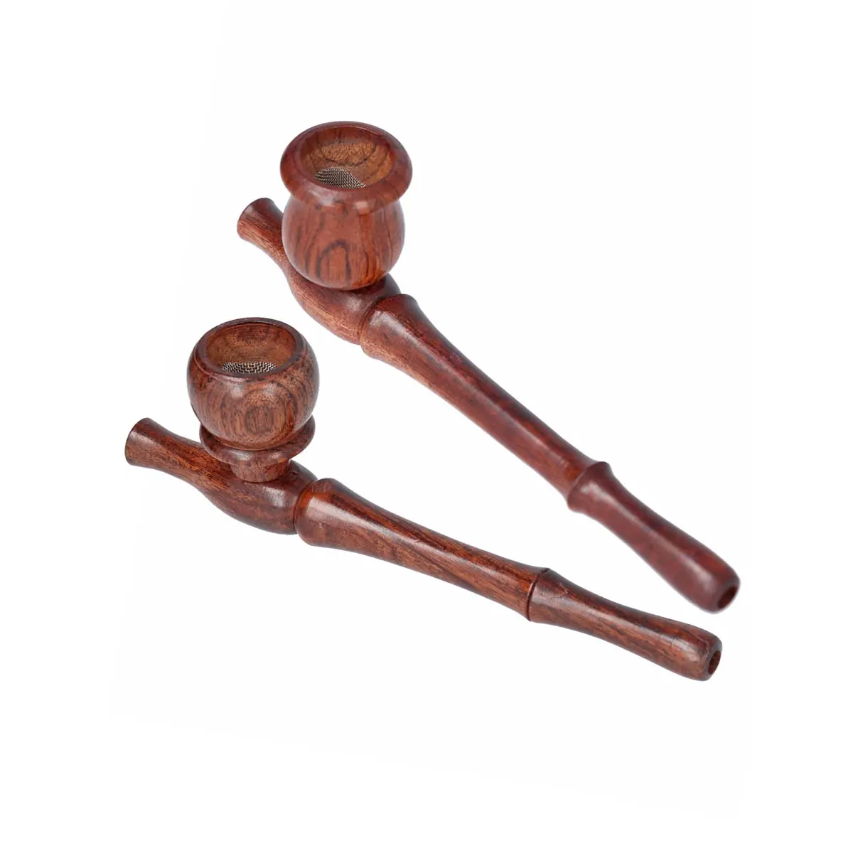 Wooden pipe with screw bowl 15cm