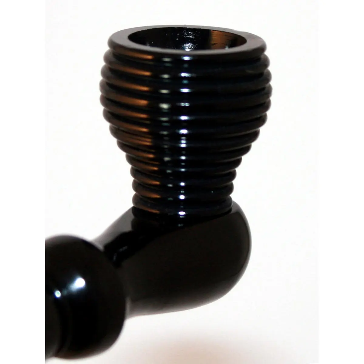 Anodised aluminium pipe in velvet bag - 12cm