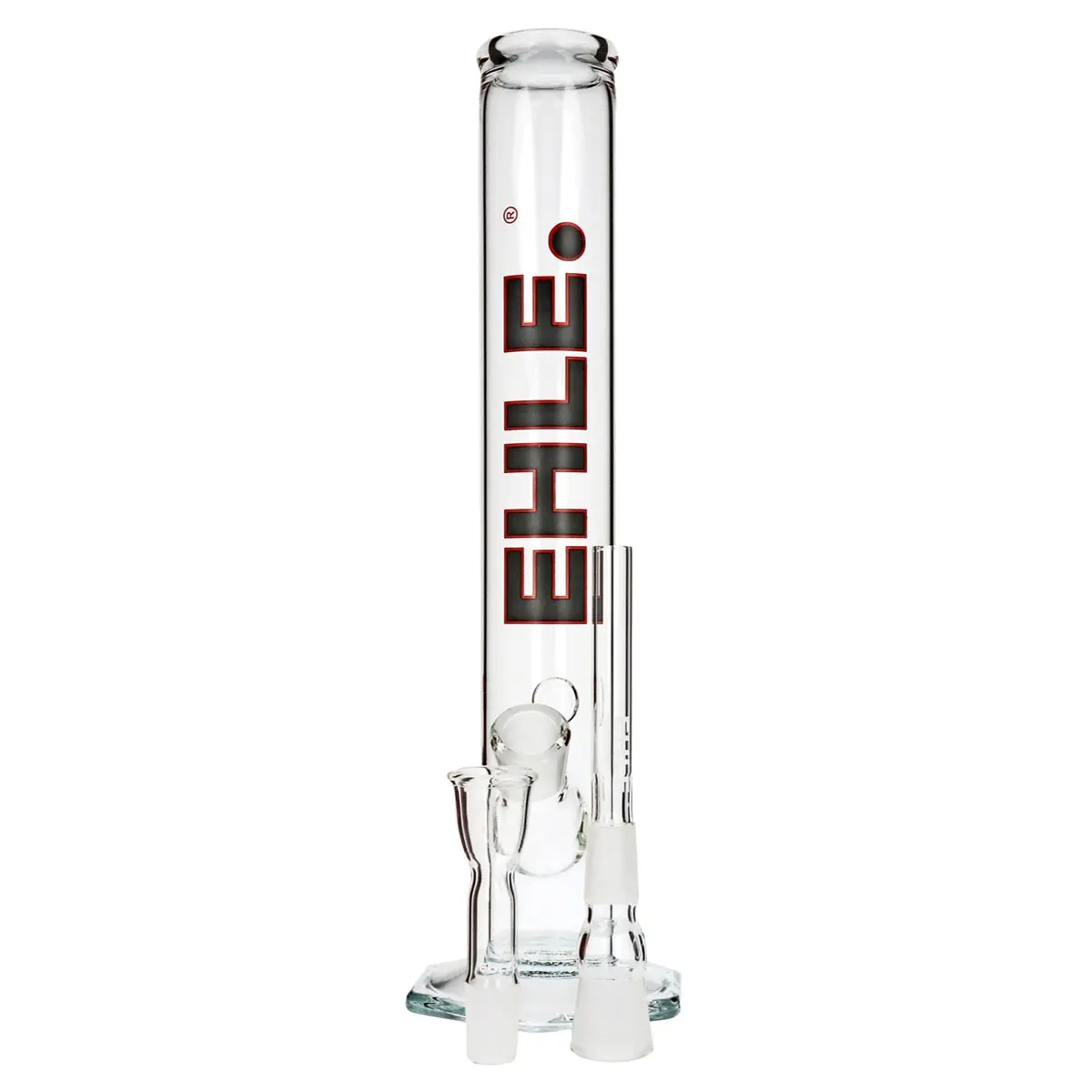 Ehle Bong straight - 500ml - 18.8mm - black-red