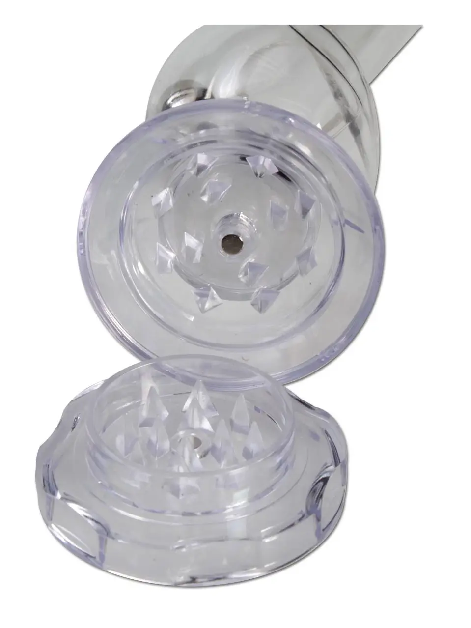 Mini Acrylic Bong + Grinder 17cm "Cone"