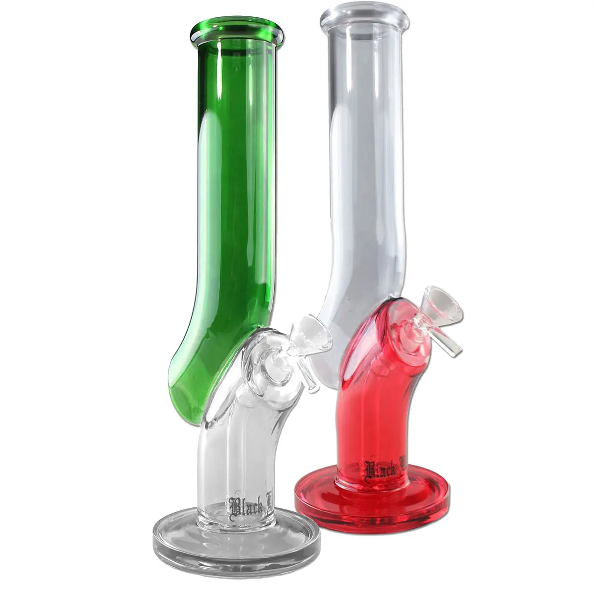 Black Leaf Glass Bong 'JL'
