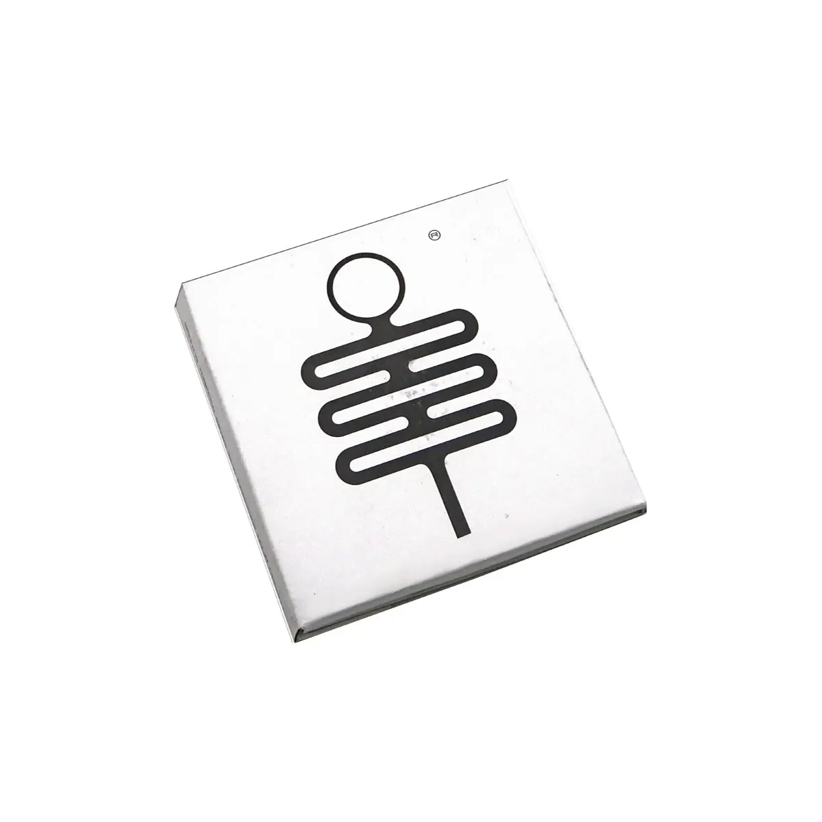 Silver Palm Leaf - Magnet Hand Pipe silver