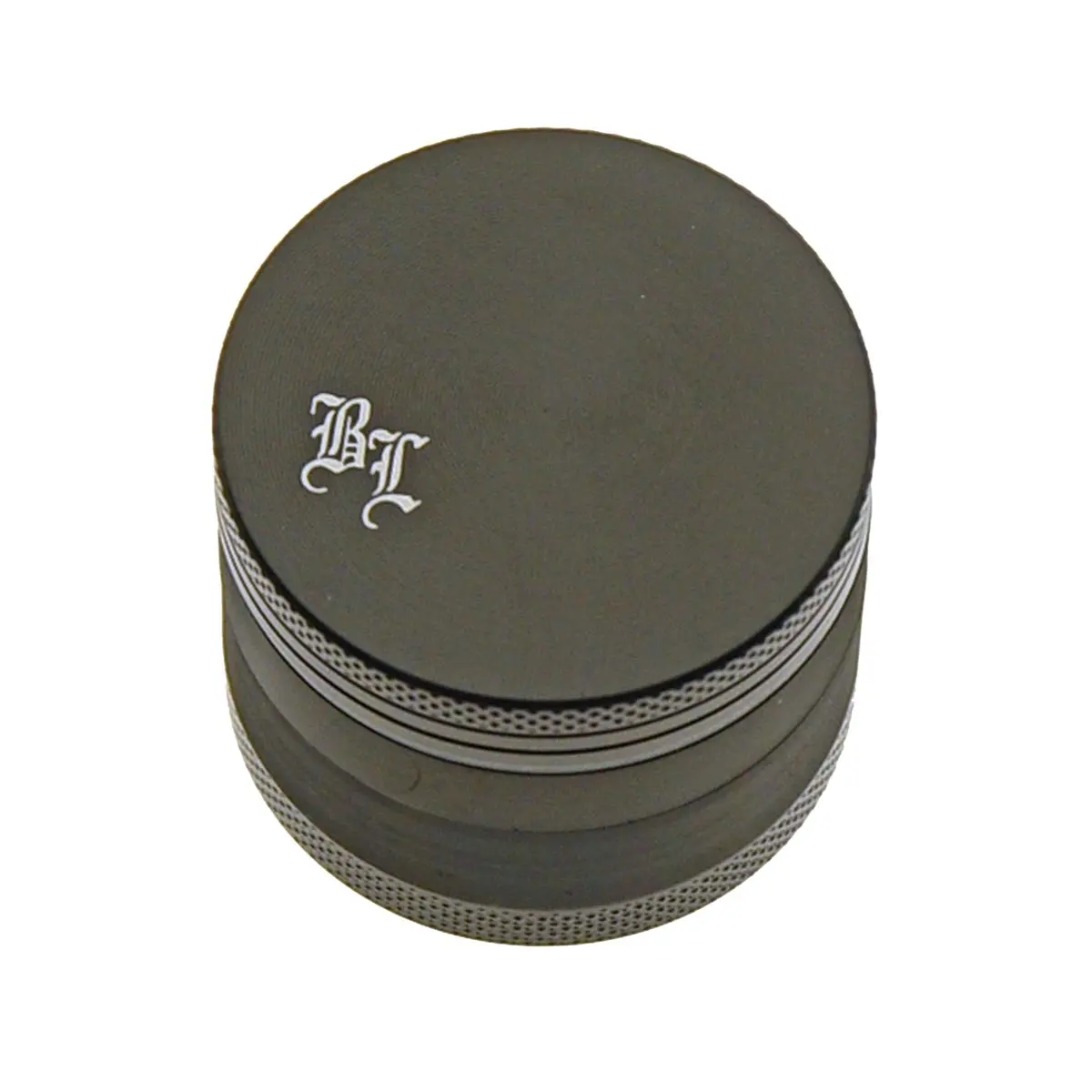 Black Leaf Alu-Grinder anodized with sieve black