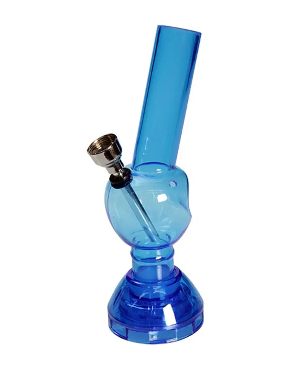 Mini Acrylic Bong + Grinder 17cm "Cone"