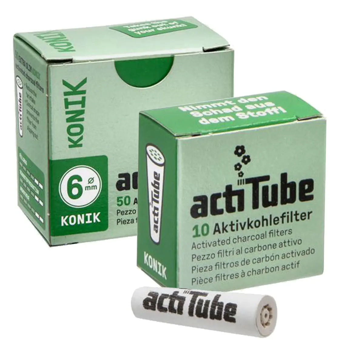 actiTube KONIK Extra Slim Activated Charcoal Filter