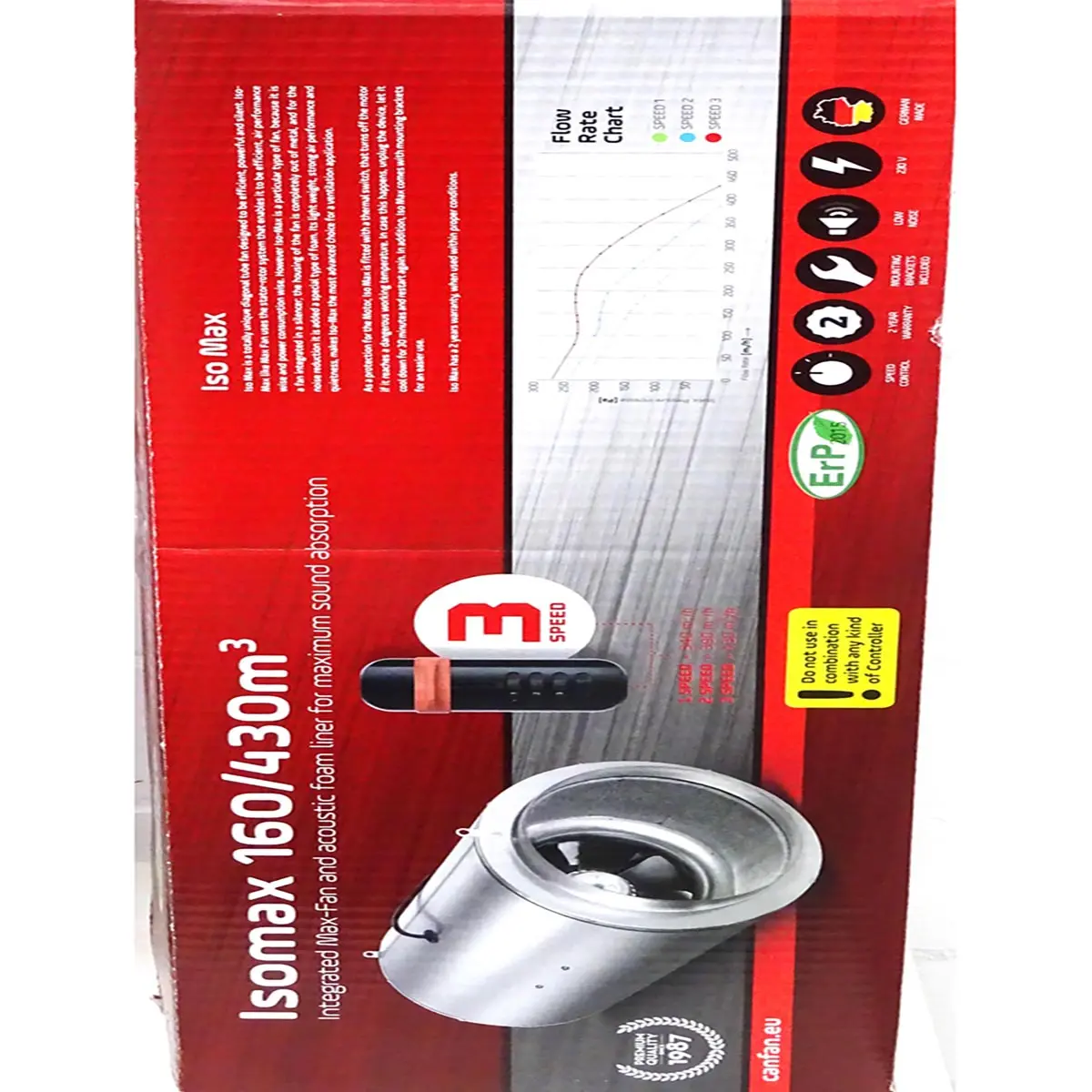 CAN Fan Iso-Max 3-Speed 430m³/h