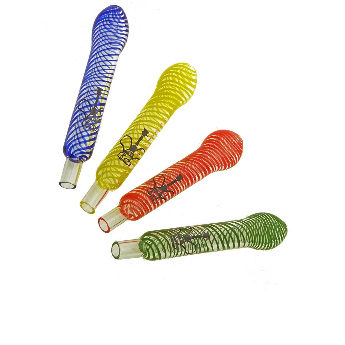 'RA' Shisha Glass Mouthpiece Spiral