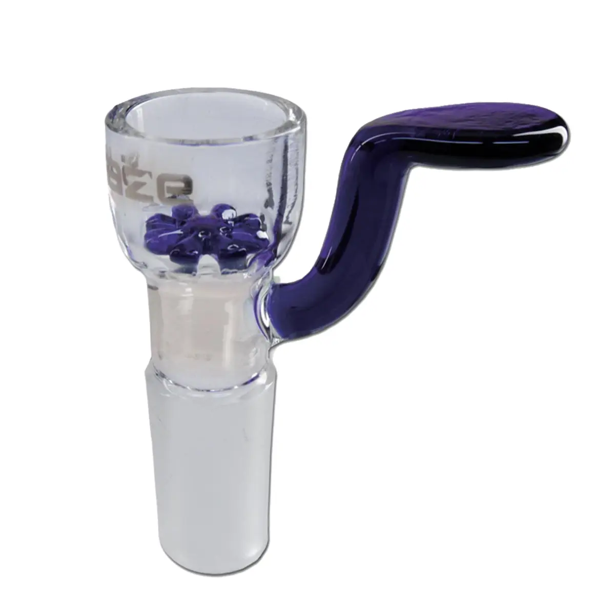 Blaze glass bowl with screen + handle 14.5 blue