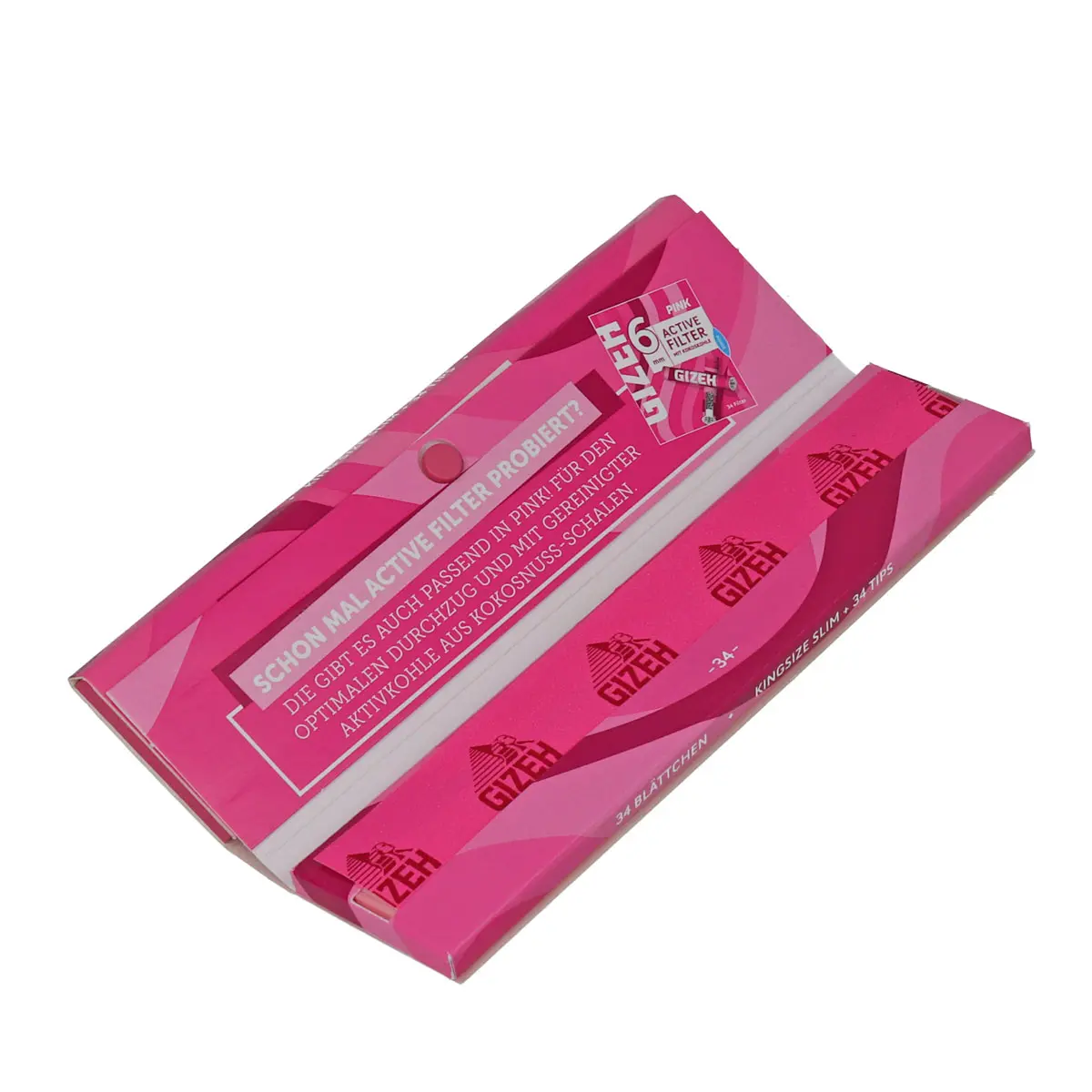 Gizeh King Size Slim + Tips PINK - Extra Fine