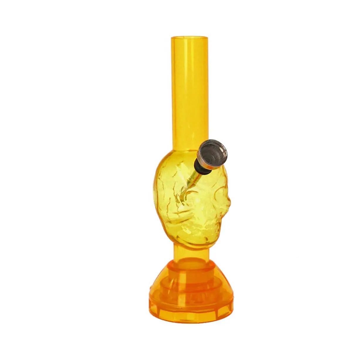Mini Acrylic Bong + Grinder 17cm "Skull"
