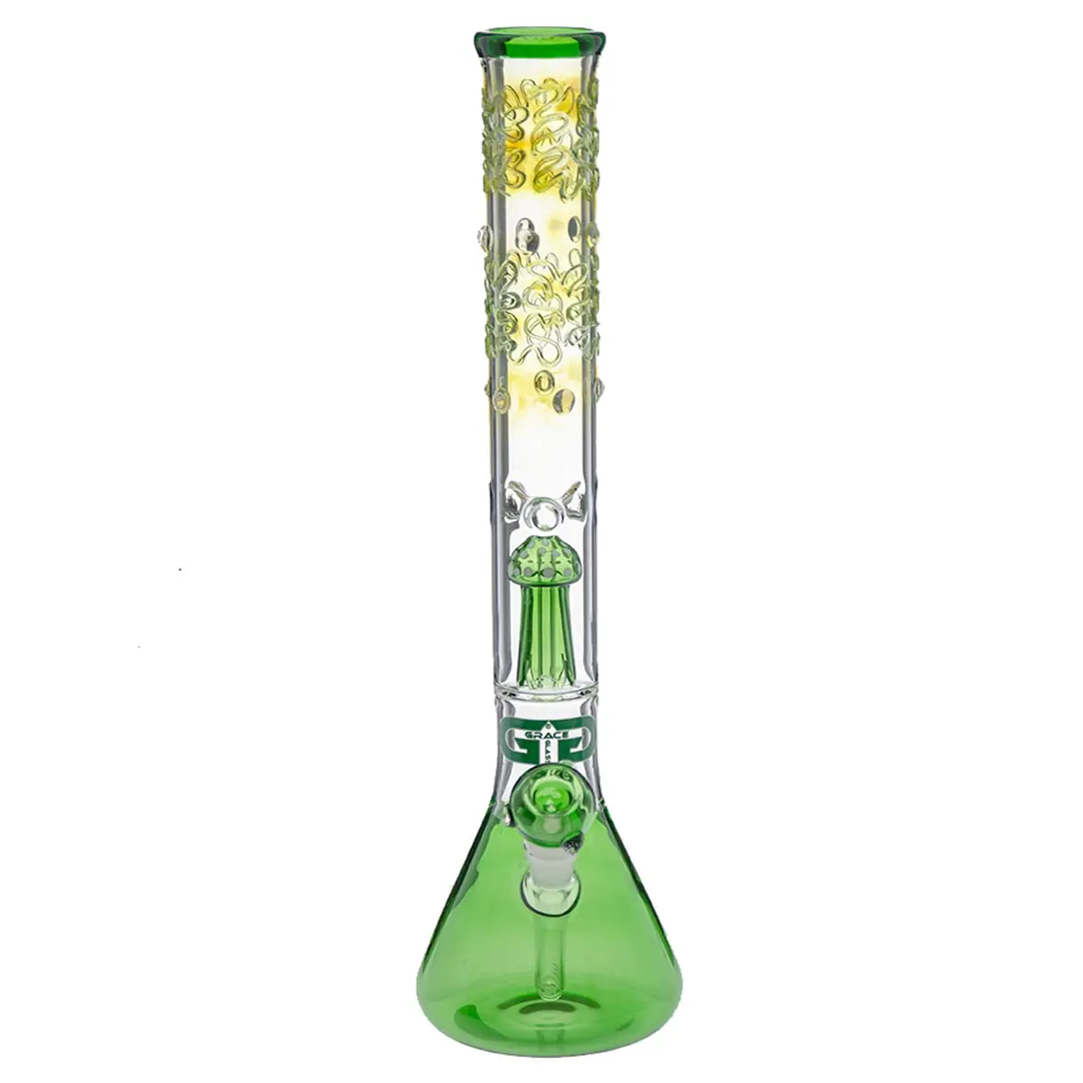 Grace Glass Bong "Playful Green Patty" 50cm