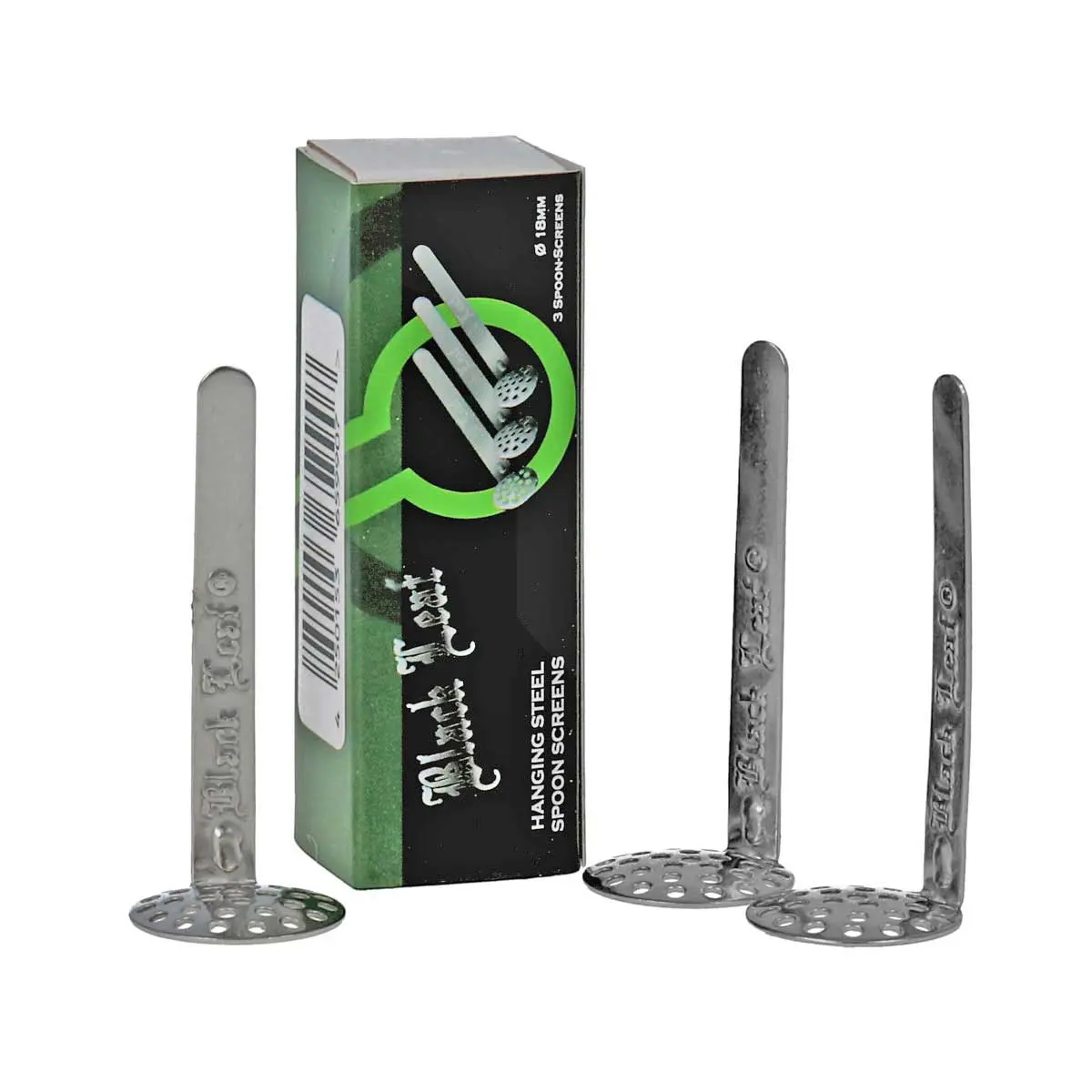 Black Leaf Pipe Screens - 3 pieces, 18 mm