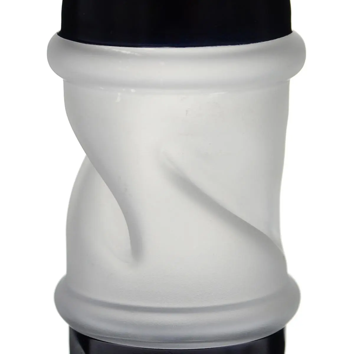 Glass bong black ICE sandblasted 43cm