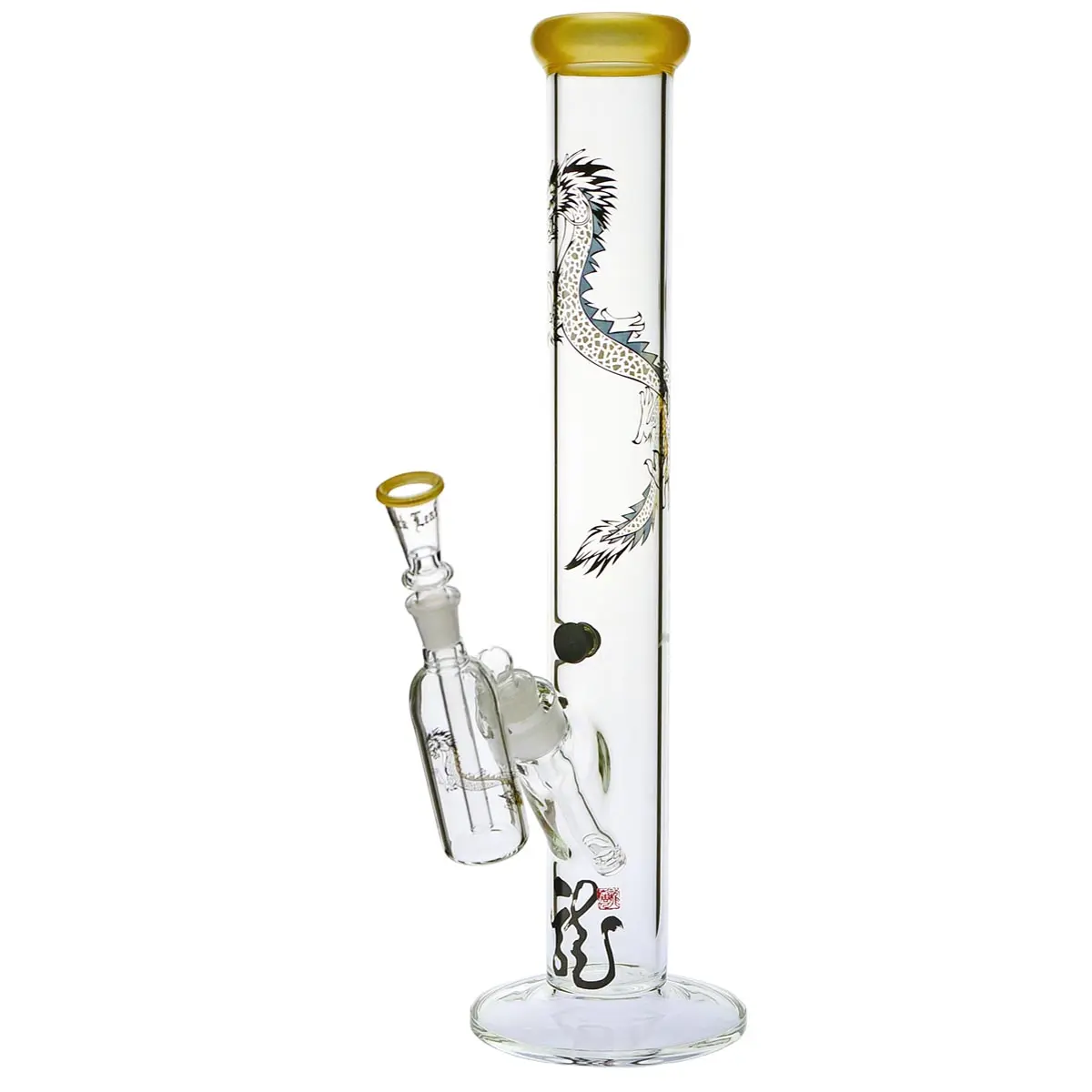 Black Leaf Bong GTI Golden Dragon straight