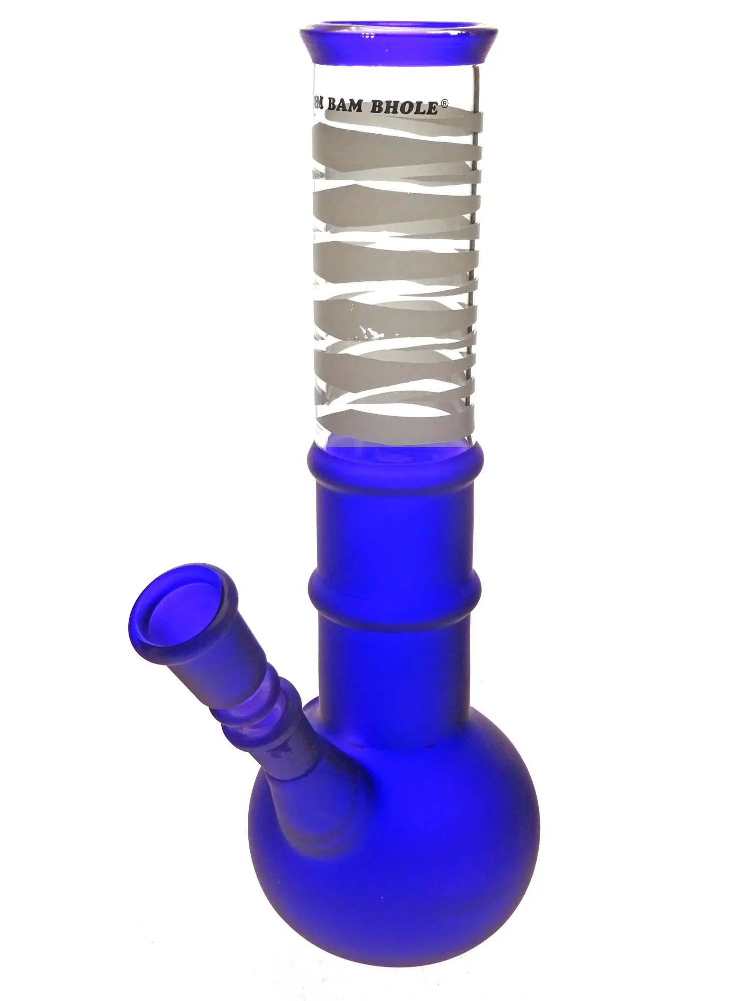 Glas Bong Sandblasted 24cm 14,5mm Blue