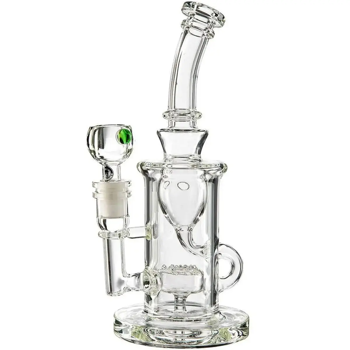 Glass bong 'Recycler' No Logo 25cm