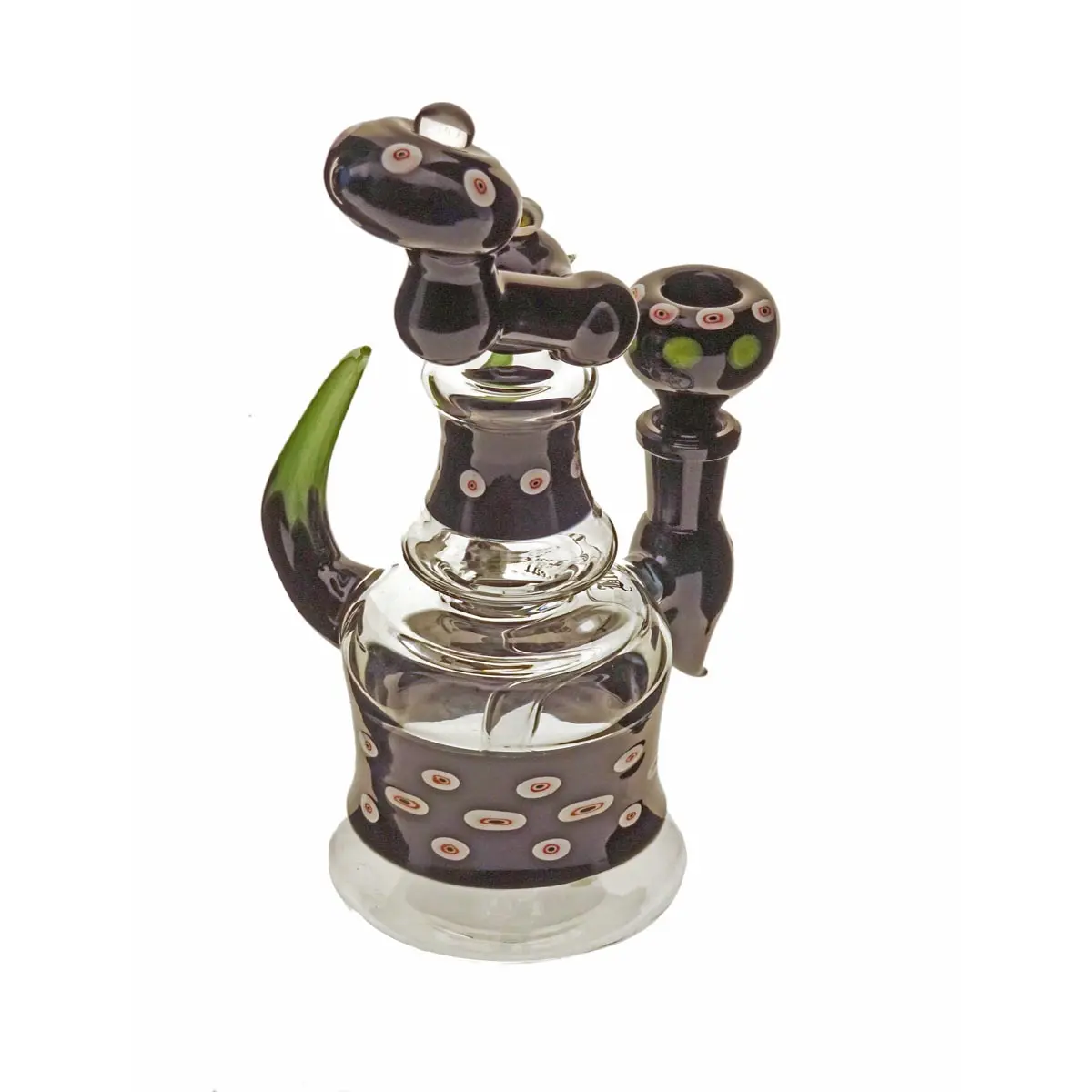 'Black Leaf' Horny Glass Pipe