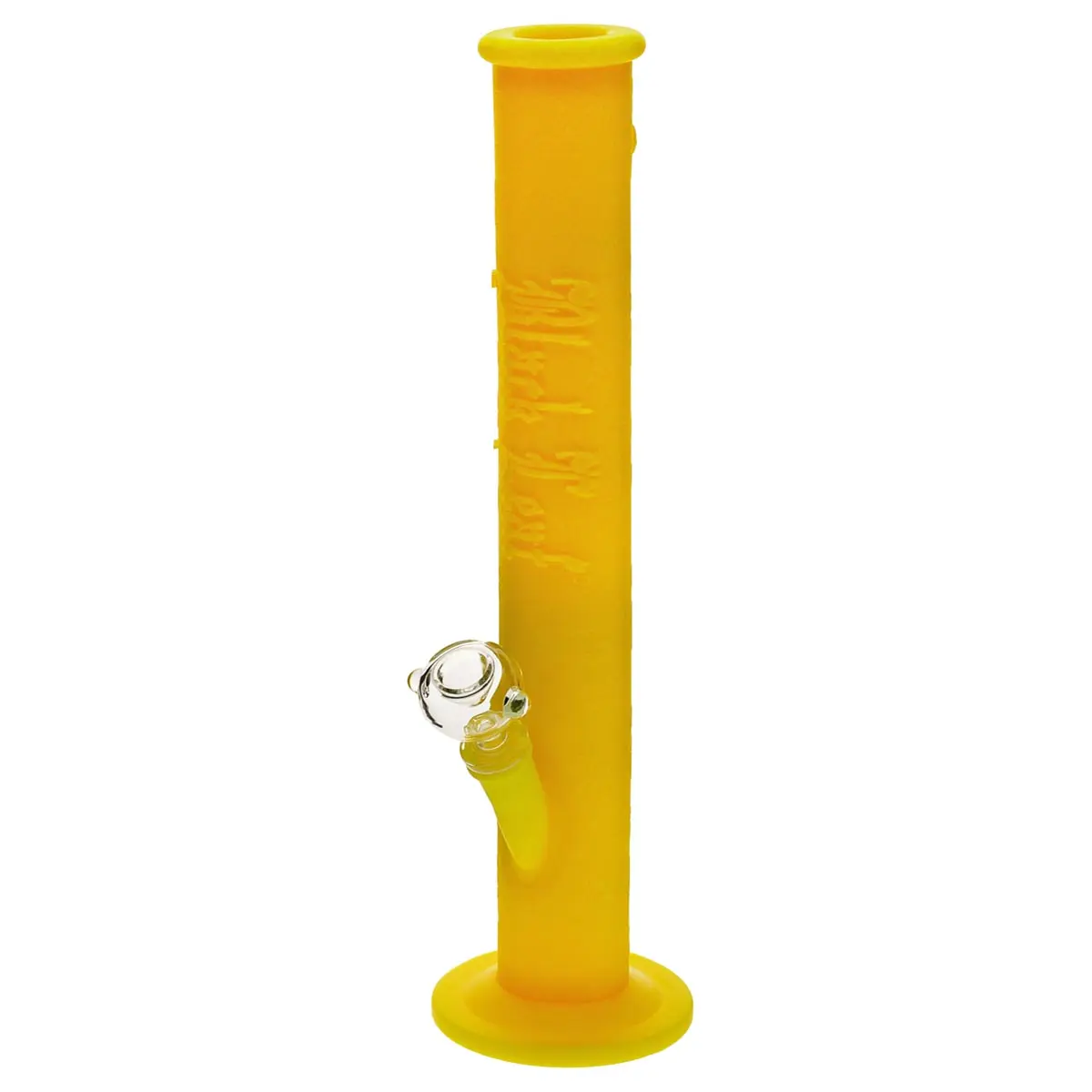 Black Leaf Silicone Ice Bong 39 cm yellow