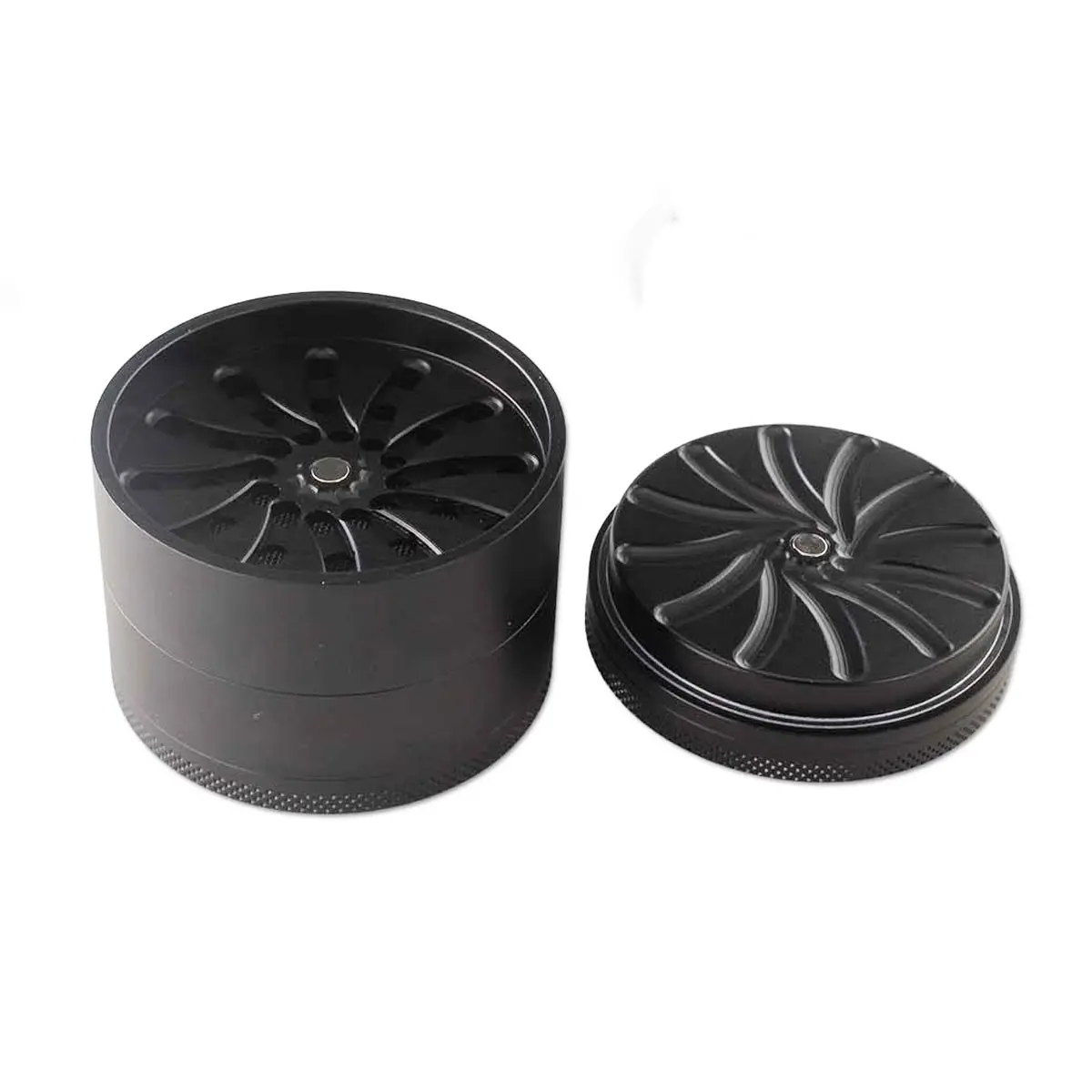 Black Leaf Masher Toothless Aluminum Grinder 4-Piece
