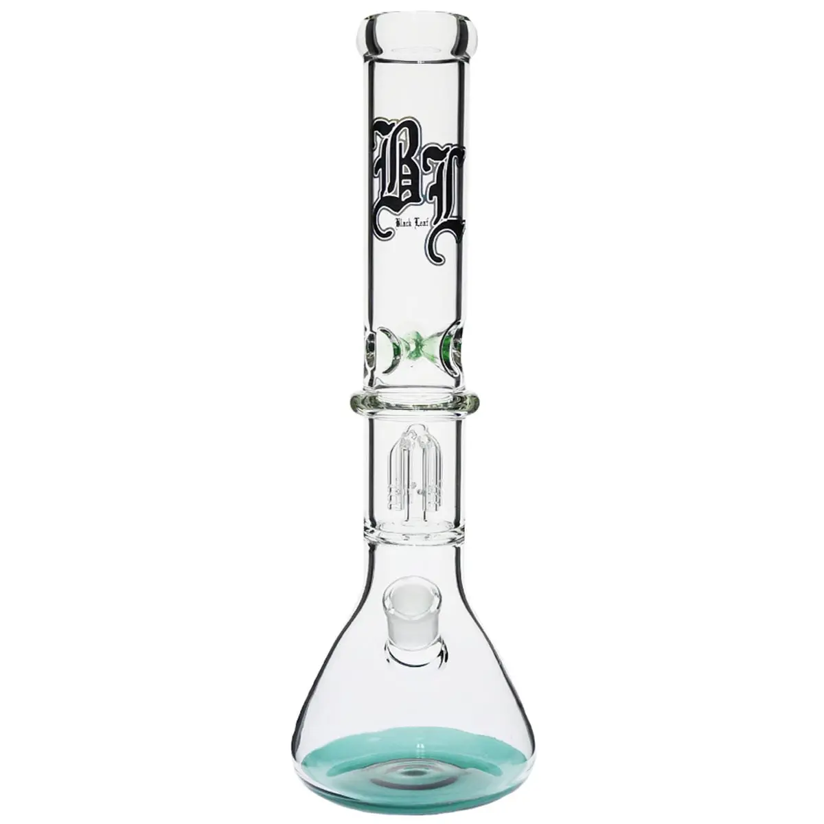 Black Leaf 4-arm percolator bong multicolored