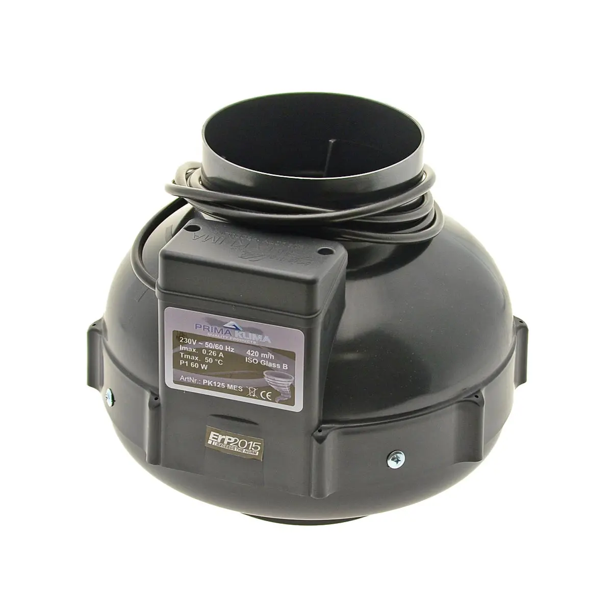 Primaklima Inline fan 125mm - 420 m³/h