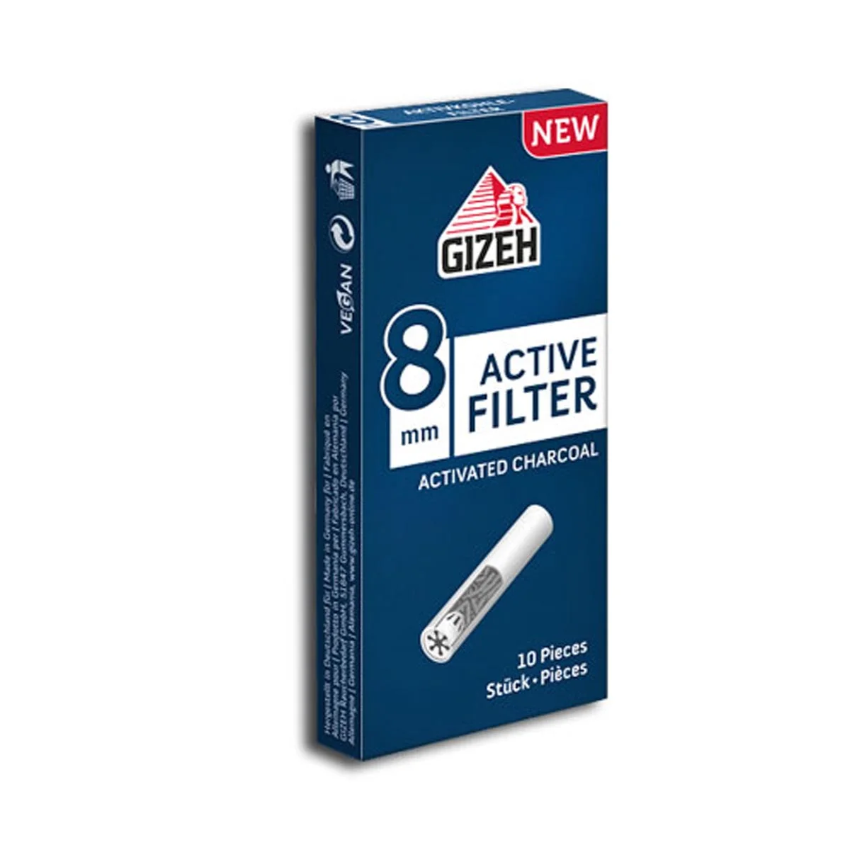 Gizeh 8mm Activated Carbon Filters