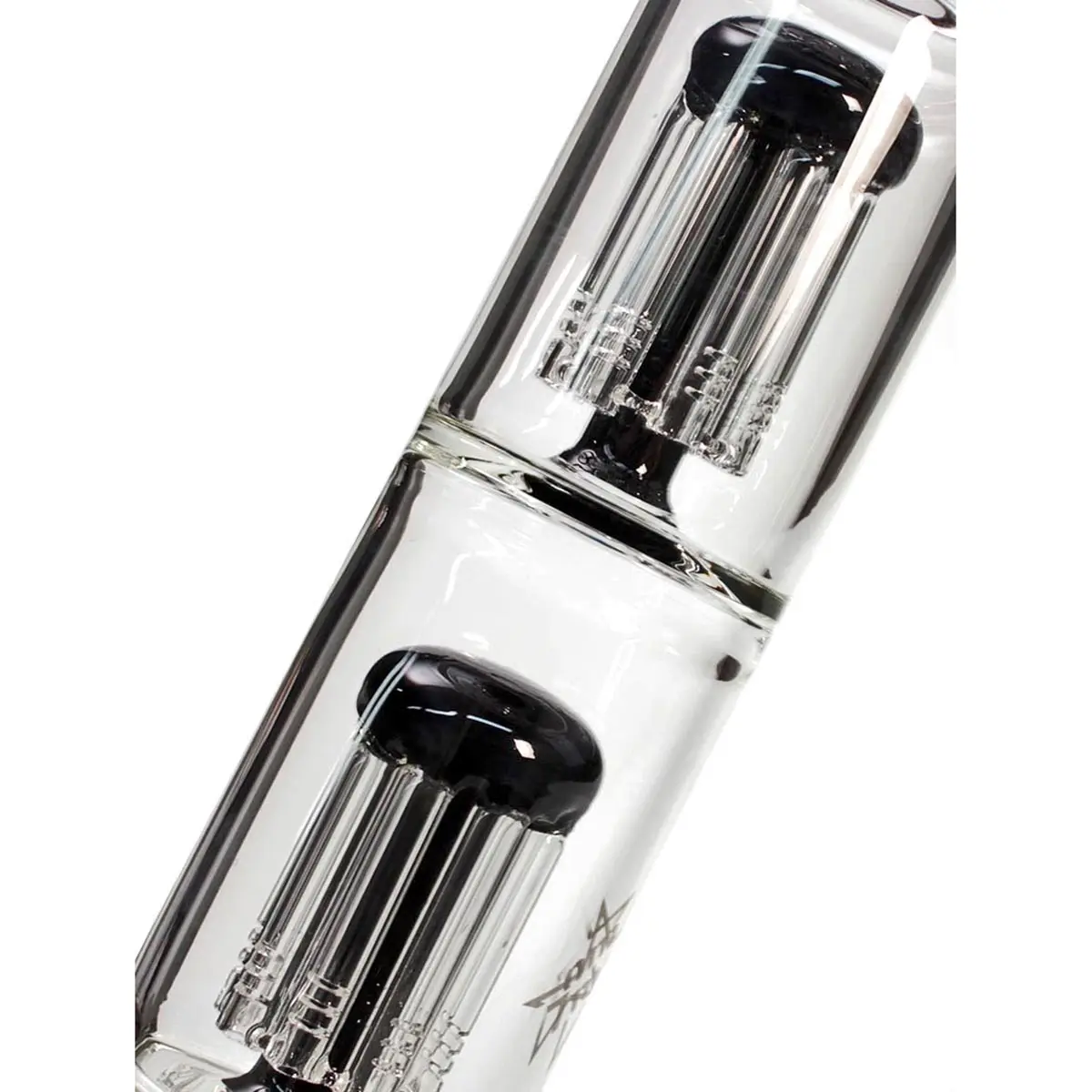 Blaze Glass Tower double percolator Bong - 60cm, black