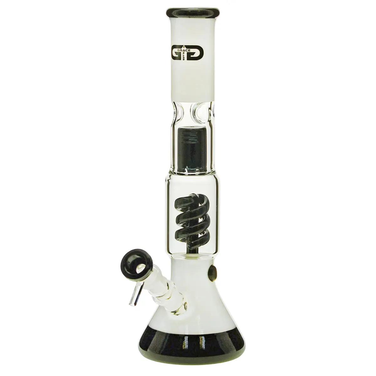 Grace Glass Bong BLACKOUT Black n' White  35cm