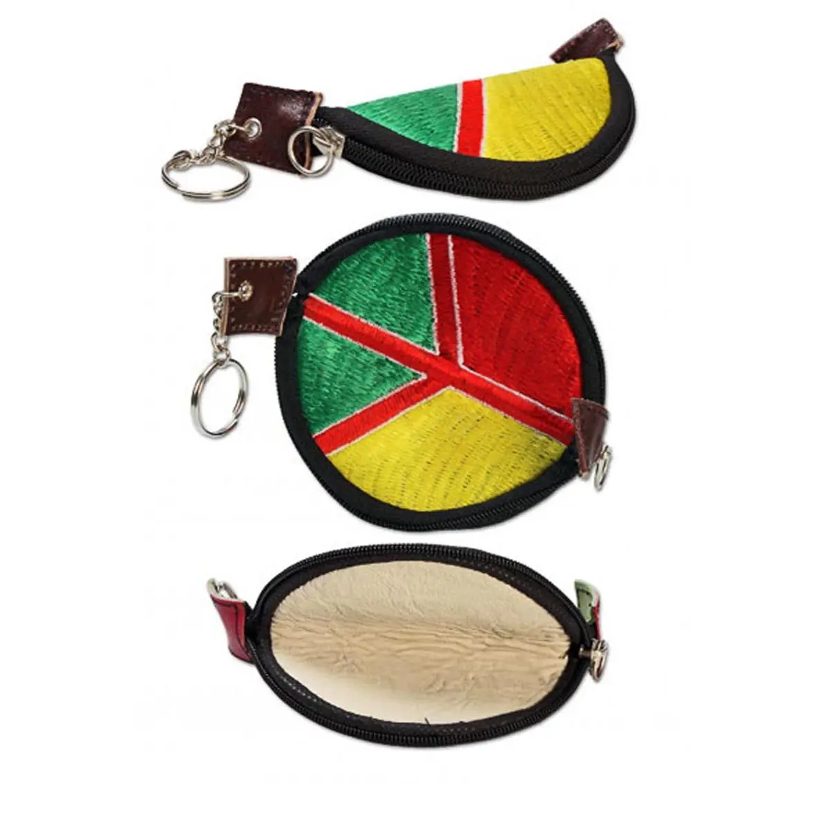 Rolling Pouch Key Chain 'Rasta Peace'