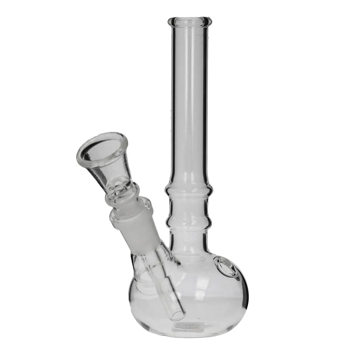 Small glass bong 'Grooves' 16cm