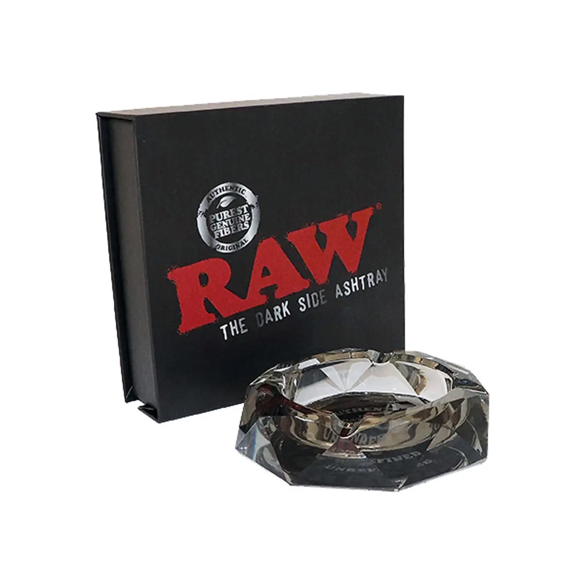 RAW Glass Table Ashtray 'Darkside'