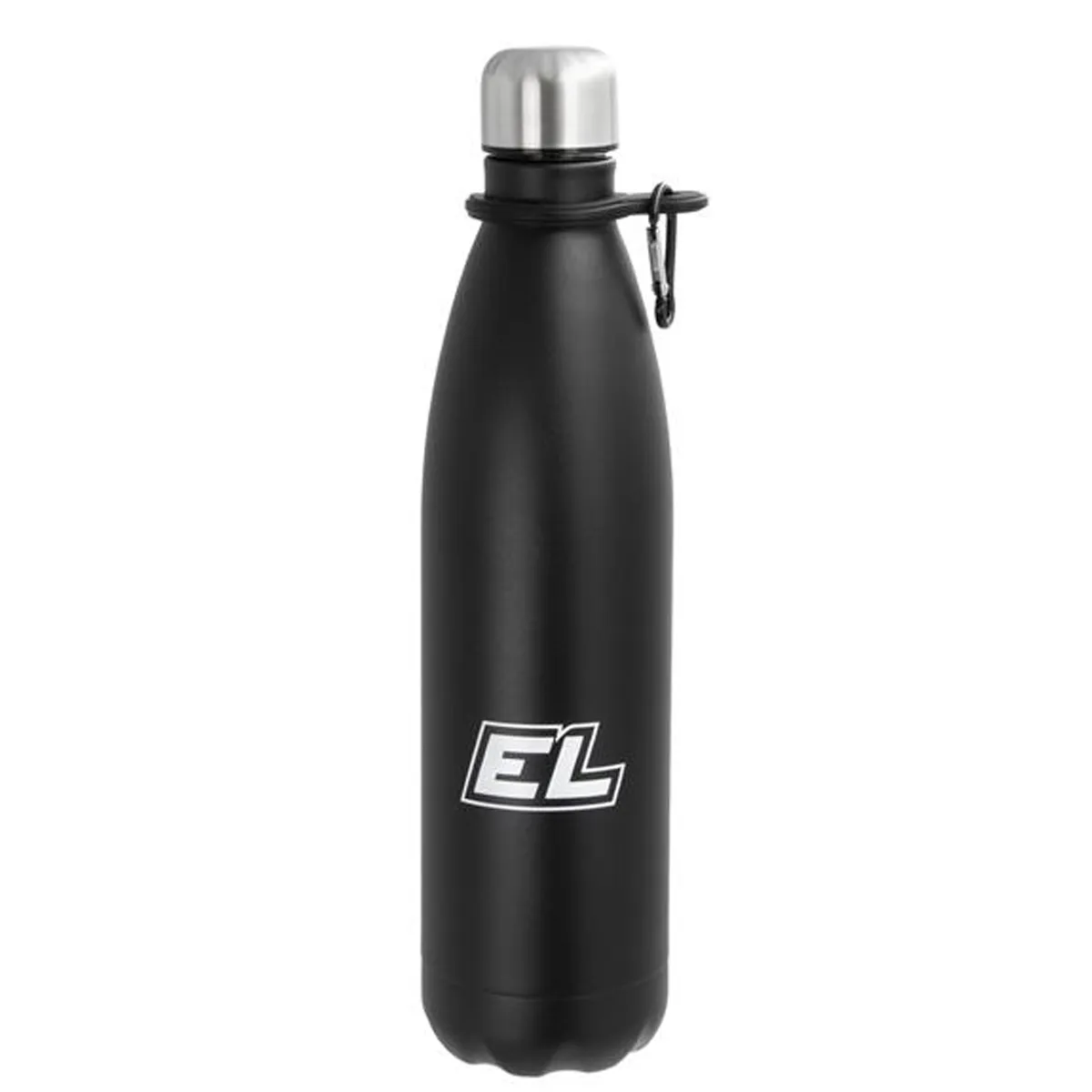 Stainless Steel Water Bottle with Hidden Compartment - black