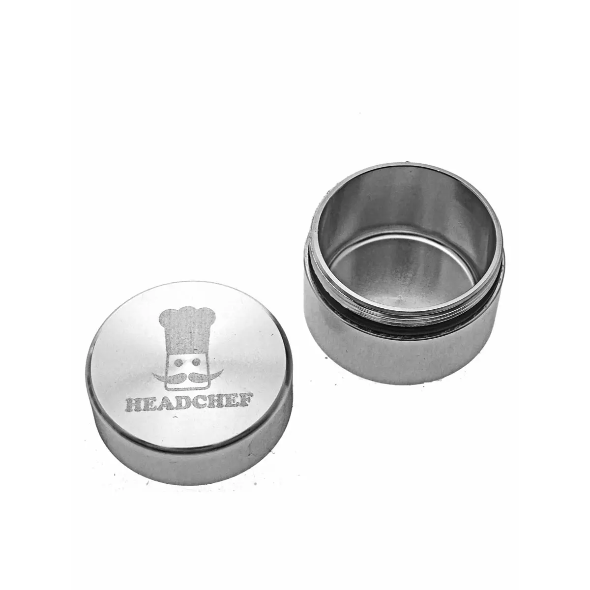 Headchef Metal Storage Can Silver Small