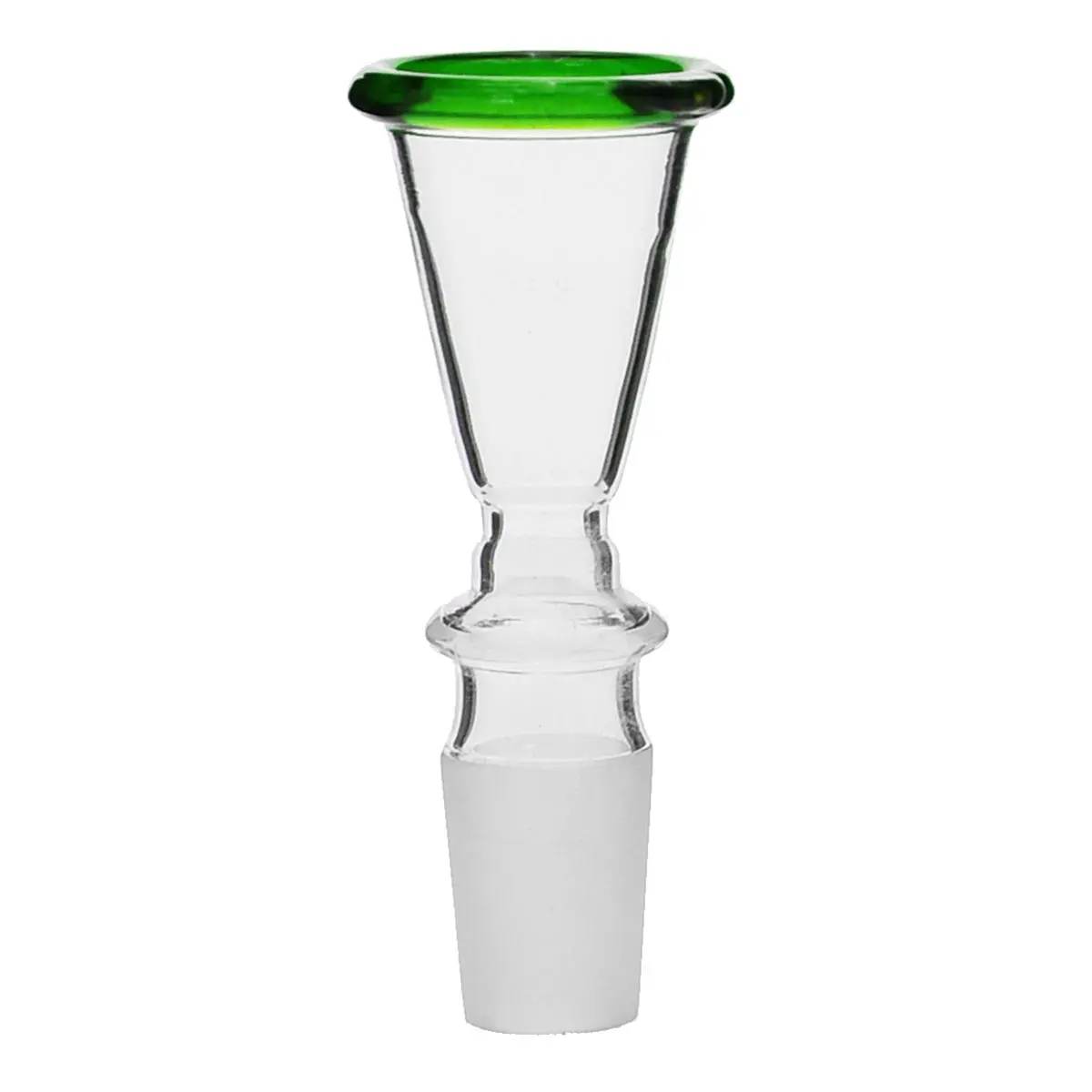 Glass bowl conical with rim 18.8 green
