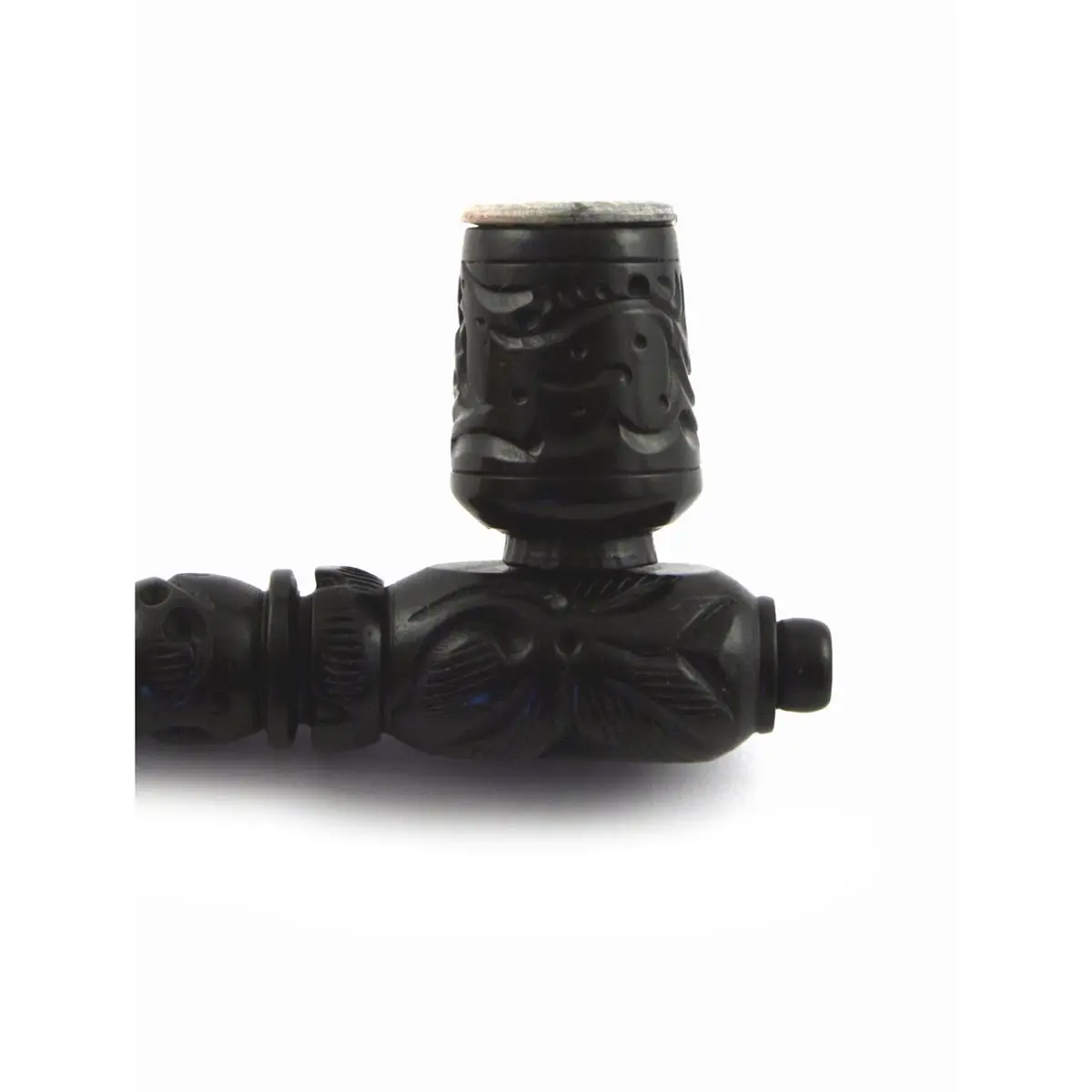 Solid wooden Pipe with soapstone screen