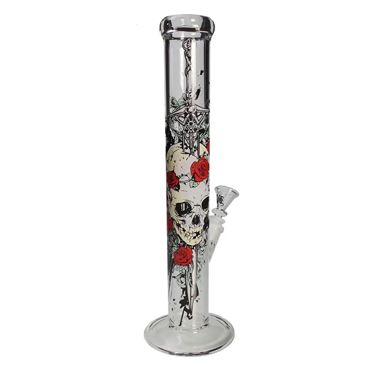 Black Leaf Glass Bong "Skull" 45cm