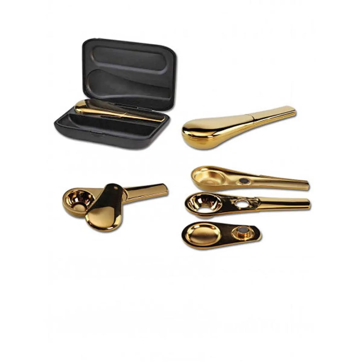 Black Leaf 'Jopi' magnetic pipe gold