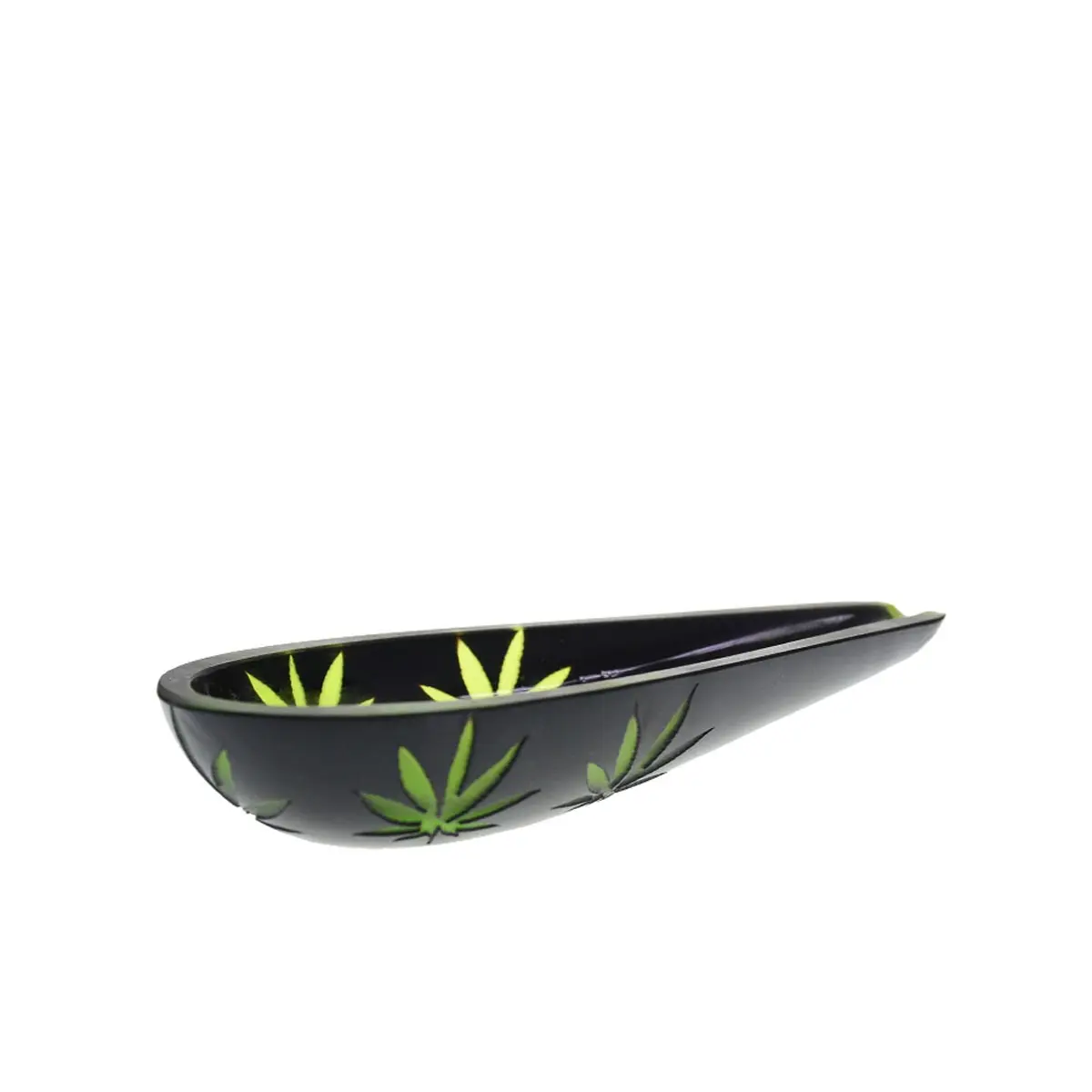 Black Leaf Glass Hashtray big