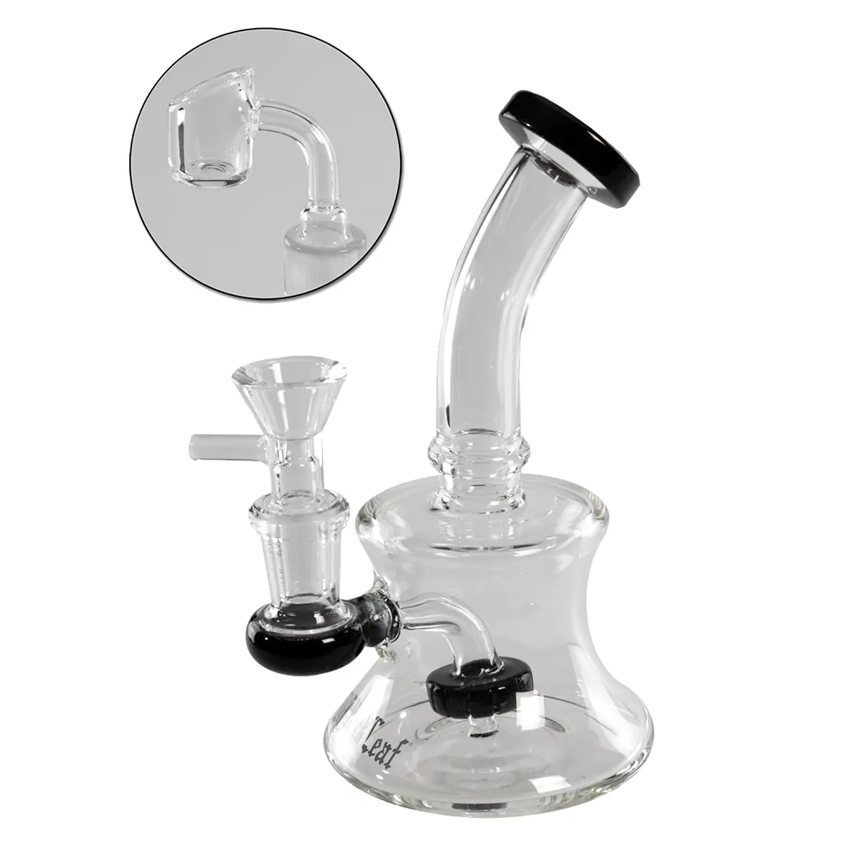 Black Leaf Bubbler for herbs + oil
