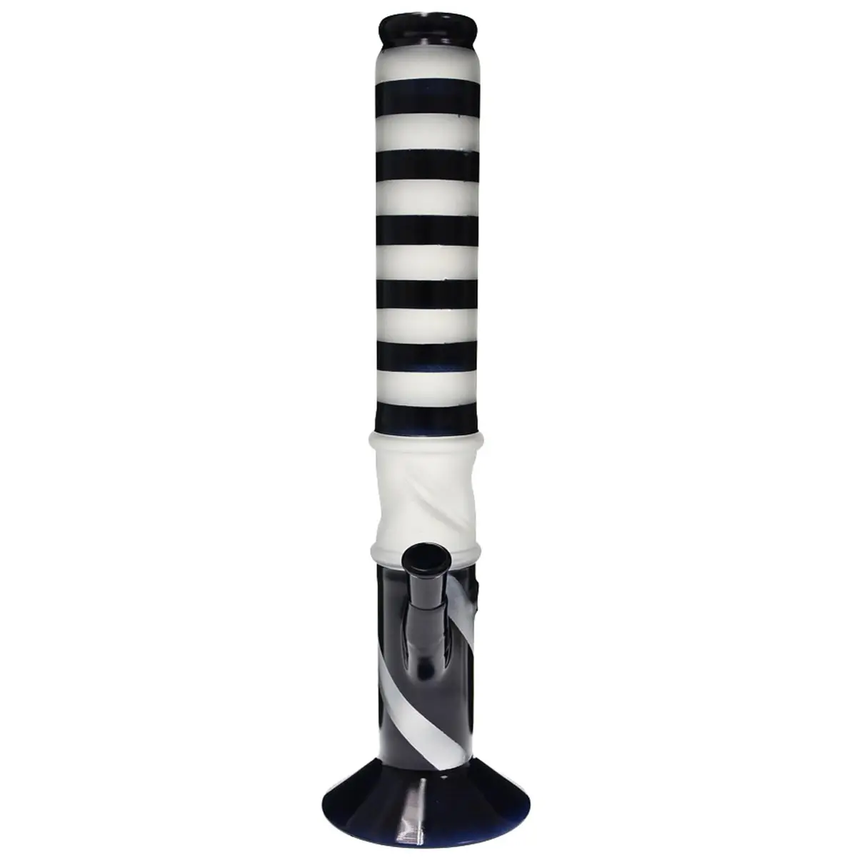 Glass bong black ICE sandblasted 43cm