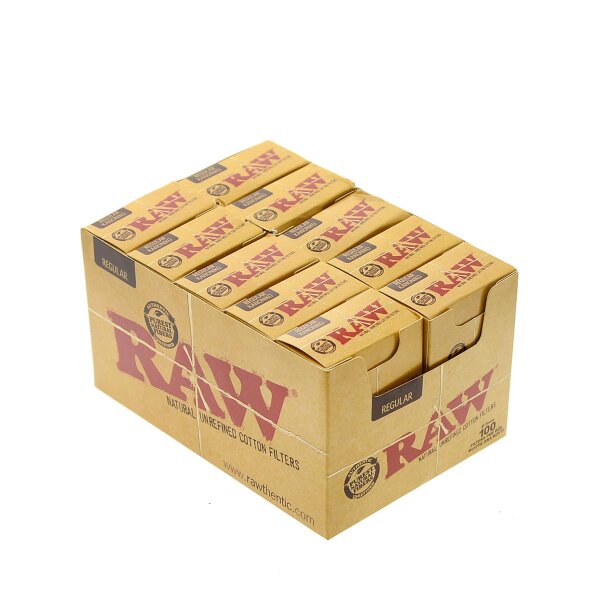 RAW Cigarette Filters Regular Box - 10 x