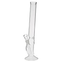 Ice glass Bong 42cm bent - plain, no logo