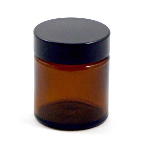 Small brown pharmacy jar with plastic cap, 30ml