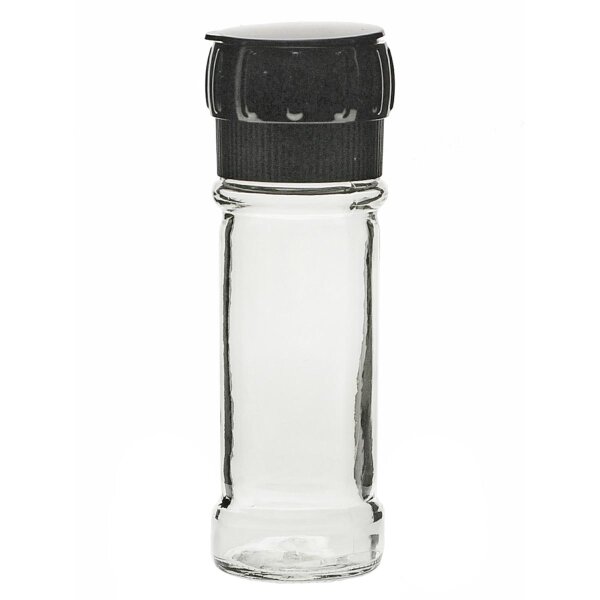 Spice jar with spice mill black