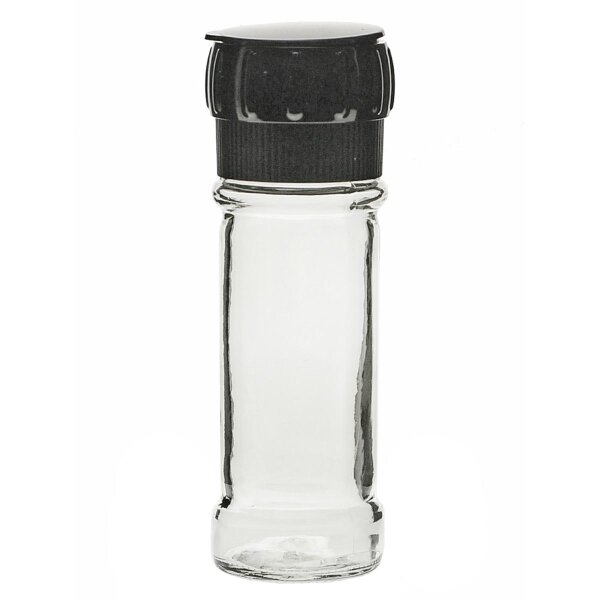 Spice jar with black spice mill, 110 ml