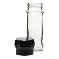 Spice jar with spice mill black