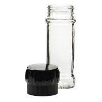 Spice jar with black spice mill, 110 ml