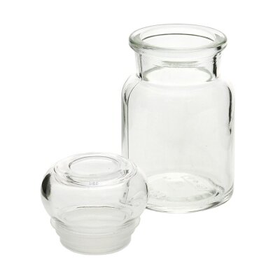 Round Pharmacy Jar with glass plug,150 ml